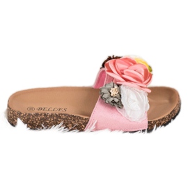 SHELOVET Pantofole Con Fiori rosa