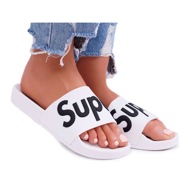 PS1 Pantofole da donna bianche Super Losaria bianca