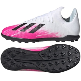 Scarpe da calcio Adidas X 19.3 Tf Jr EG7174 multicolore bianco