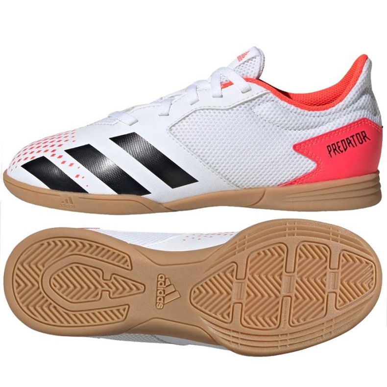 Scarpe indoor adidas Predator 20.4 In Sala Jr EG0930 multicolore bianco