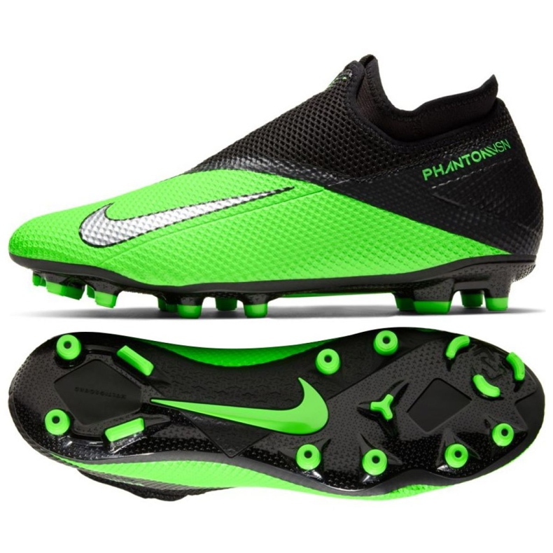 Nike Phantom Vsn 2 Academy Df Fg Mg M CD4156-306 scarpe da calcio multicolore verde