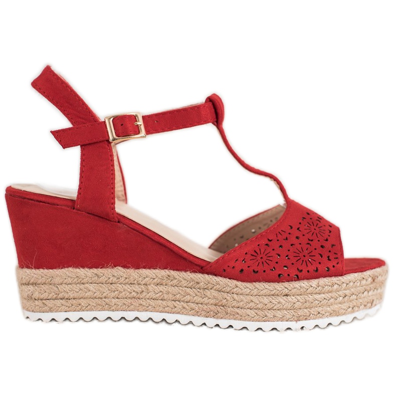 Small Swan Sandali espadrillas traforati rosso