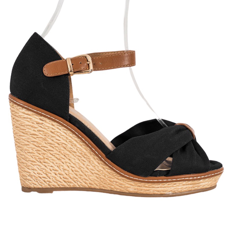 SHELOVET Sandali con tacco alto nero
