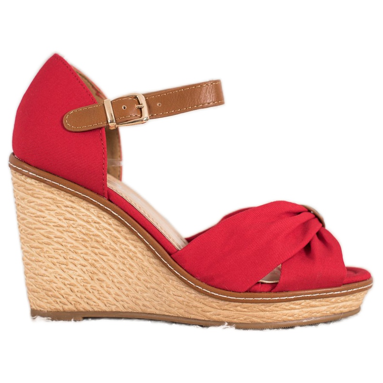 SHELOVET Sandali con tacco alto rosso