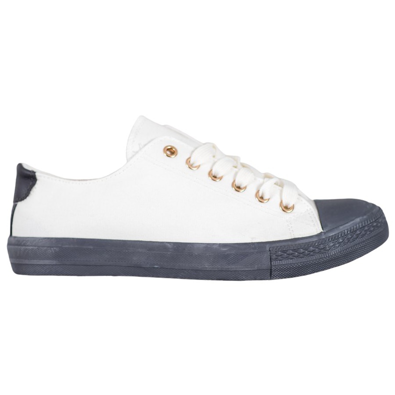 SHELOVET Sneakers in tessuto bianca grigio