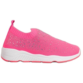 SHELOVET Scarpe da ginnastica senza lacci rosa