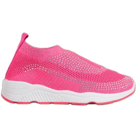 Sneakers rosa senza lacci