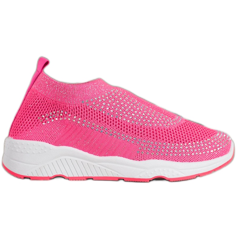 Sneakers rosa senza lacci
