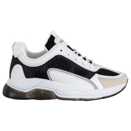 Via Giulia  Sneakers Con Glitter Moda bianco nero