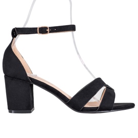 Mannika Sandali in camoscio nero