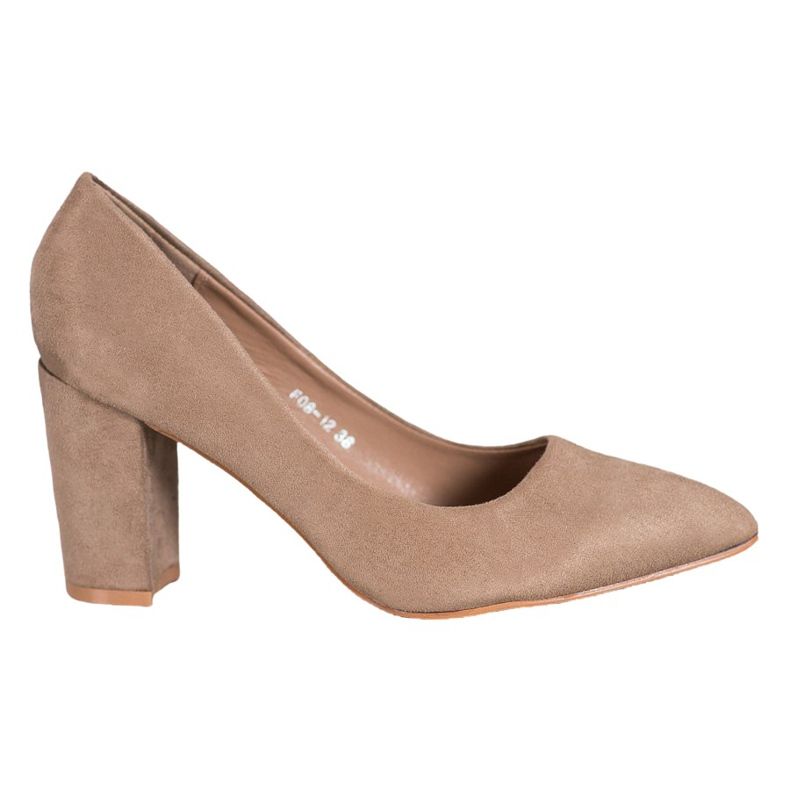SHELOVET Tacchi Alti In Pelle Scamosciata multicolore cachi
