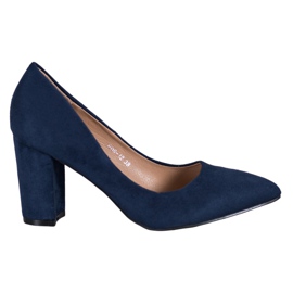 SHELOVET Tacchi Alti In Pelle Scamosciata blu navy blu