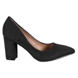 SHELOVET Tacchi Alti In Pelle Scamosciata nero