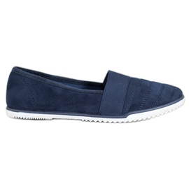 Bona Scarpe Slip On in pelle scamosciata blu