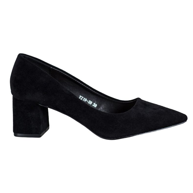 SHELOVET Scarpe nere con tacco basso nero