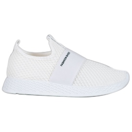 SHELOVET Sneakers Slip-on Con Rete bianca