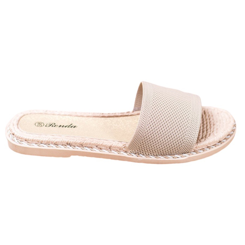 Renda Pantofole in tessuto beige