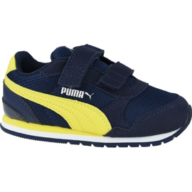 Puma St Runner V 2 Bambini Jr 367137-09 blu navy giallo