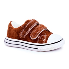 Apawwa Sneakers da bambino con velcro Marrone Stavia
