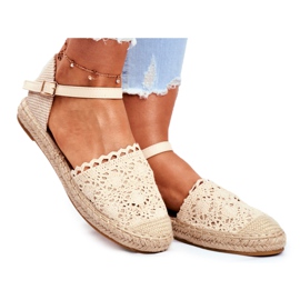 Espadrillas da donna su piattaforma beige Vienna