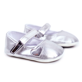 Apawwa Sneakers Bambini con Velcro Battesimo Argento Bellawa grigio