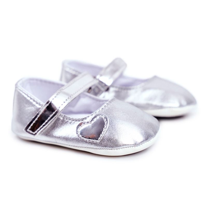 Apawwa Sneakers Bambini con Velcro Battesimo Argento Bellawa grigio