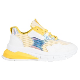 SHELOVET Sneakers Con Rete bianco multicolore giallo