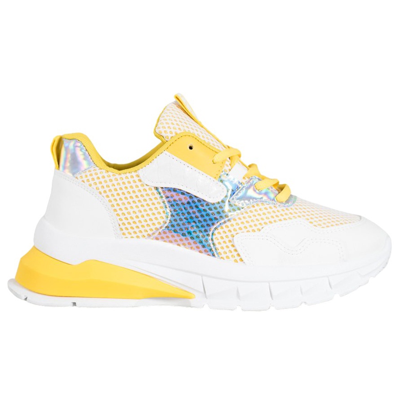 SHELOVET Sneakers Con Rete bianca multicolore giallo