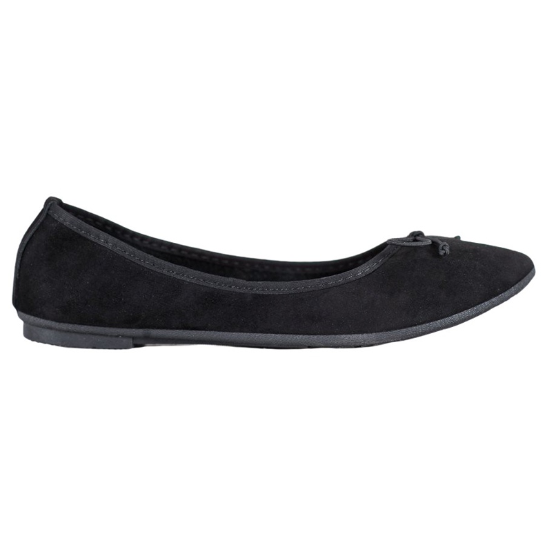 Diamantique Ballerine casual in pelle scamosciata nero