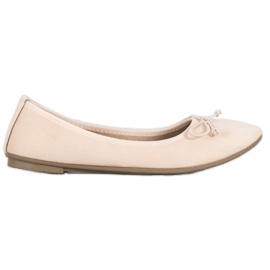 Diamantique Ballerine casual in pelle scamosciata marrone
