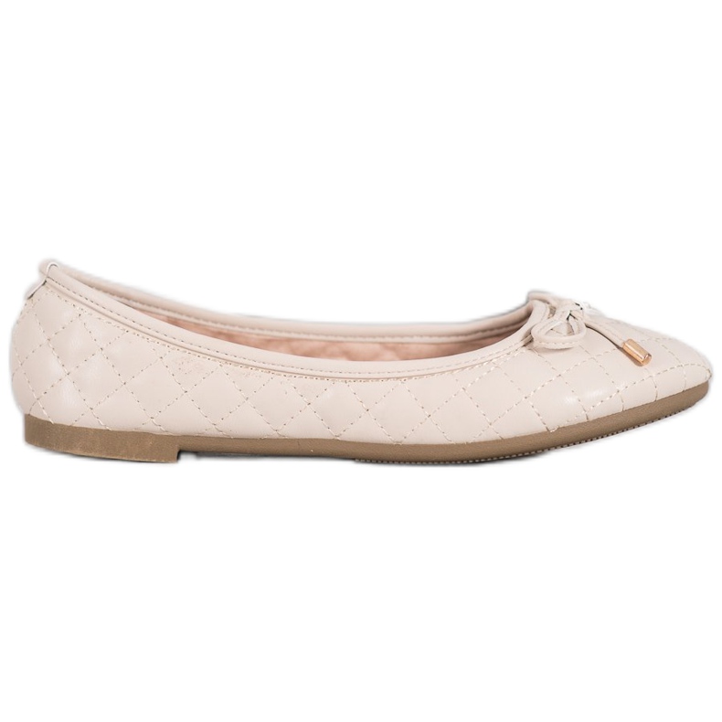 Diamantique Ballerine trapuntate beige