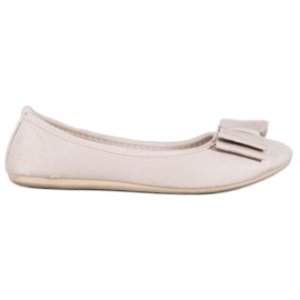 Bona Ballerina alla moda con un fiocco marrone
