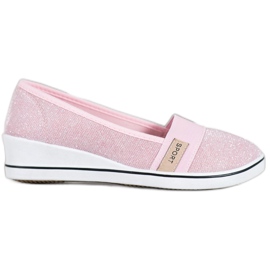 SDS Ballerine Slip-on Con Glitter rosa