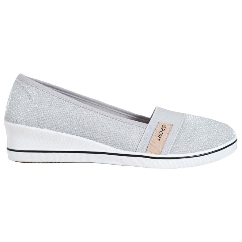 SDS Ballerine Slip-on Con Glitter grigio