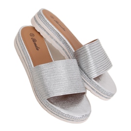 Ciabatte da donna argento 222-32 argento grigio