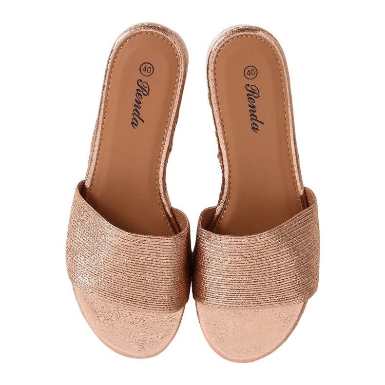 Pantofole da donna Champagne 222-32 Champagne d'oro