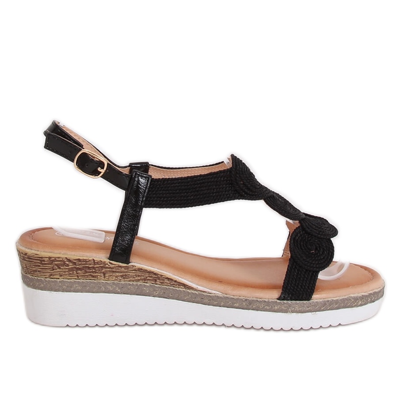 Sandali neri da donna L6628 Black nero