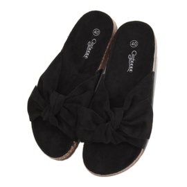 Pantofole in sughero nere G-580 Black nero