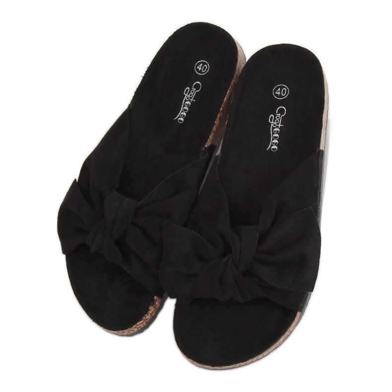 Pantofole in sughero nere G-580 Black nero
