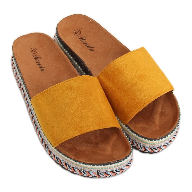 Pantofole da donna miele BQ-50 Giallo