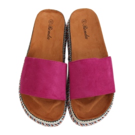 Ciabatte da donna viola BQ-50 Rose Red