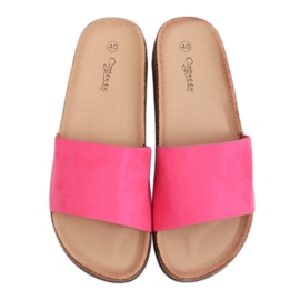 Pantofole rosa G-572 Fuscha con suola in sughero