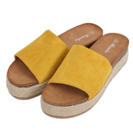 Pantofole espadrillas miele 10-215 Giallo