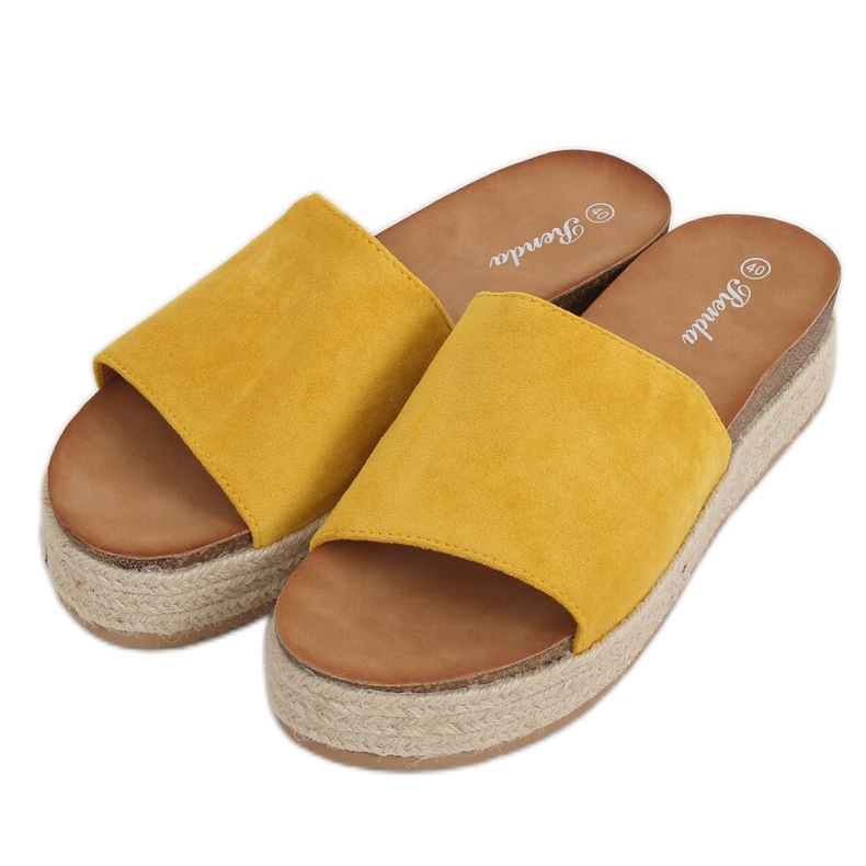 Pantofole espadrillas miele 10-215 Giallo