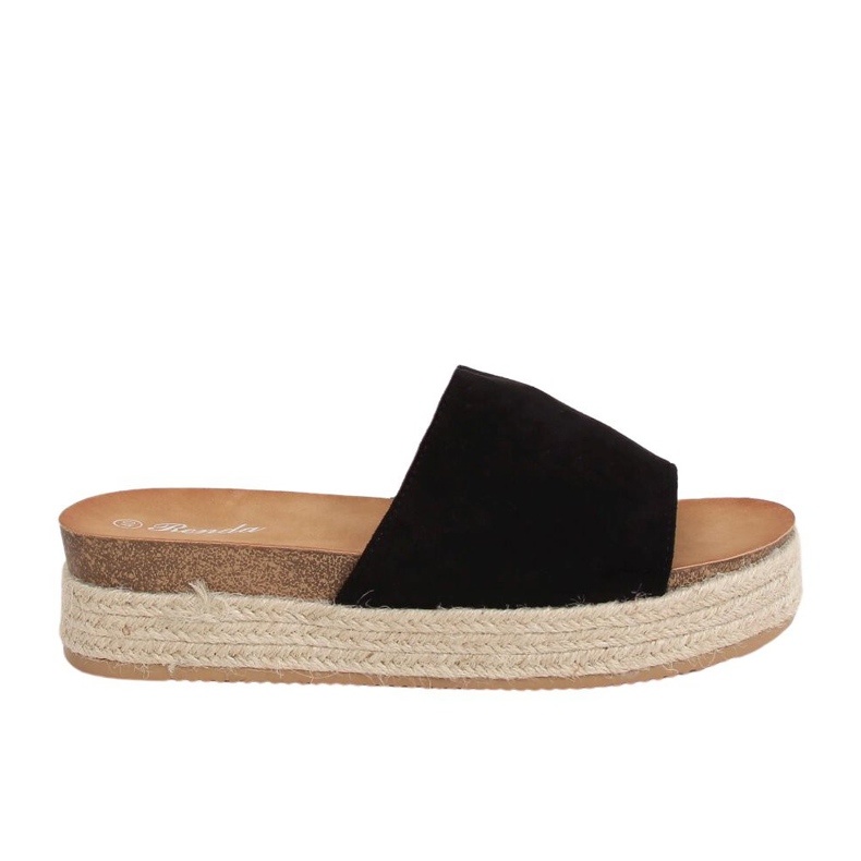 Pantofole espadrillas nere 10-215 Nero
