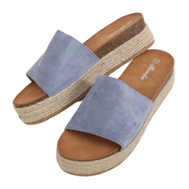 Pantofole espadrillas blu 10-215 Blu