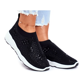 Scarpe Sportive da Donna con Strass Santol Nere Chiaro nero