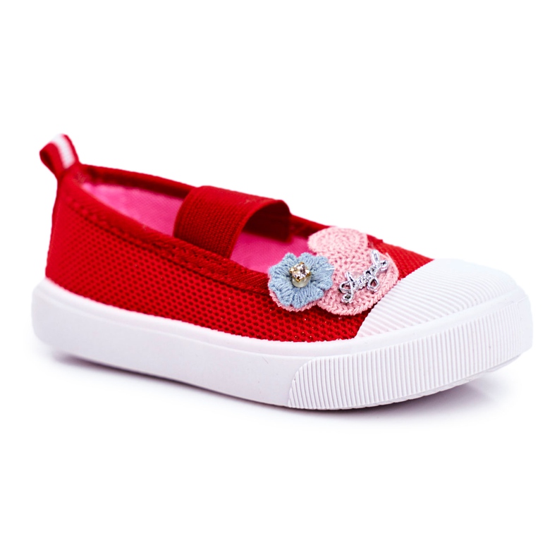 PL1 Sneakers da bambino Estienne in velcro rosse rosso