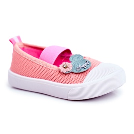 Le Scarpe Sneakers per bambini con Velcro Salmone Estienne rosa