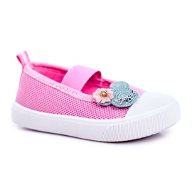 Le Scarpe Sneakers rosa con velcro per bambini Estienne